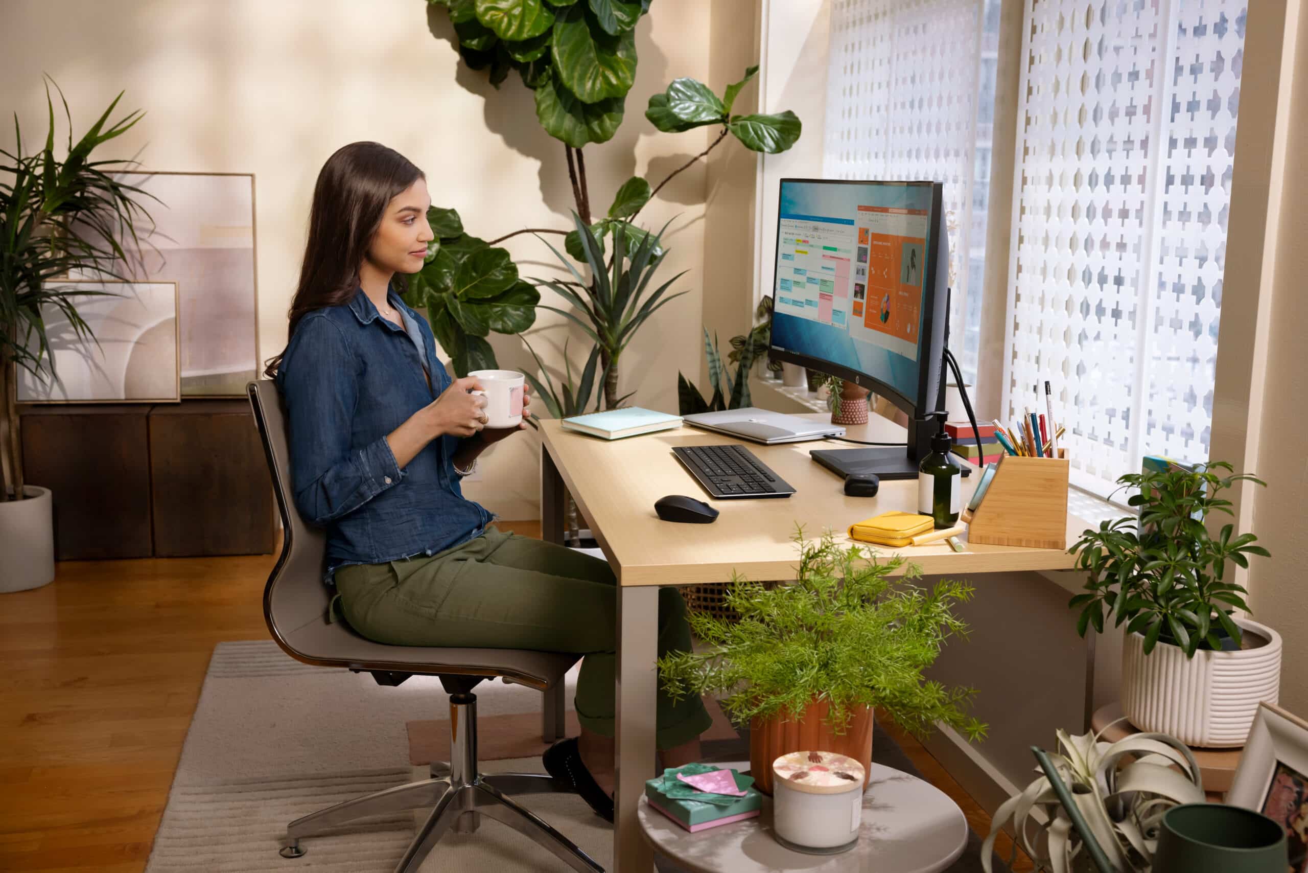 HP P34hc G4 WQHD USB-C Curved monitor - Afbeelding 8