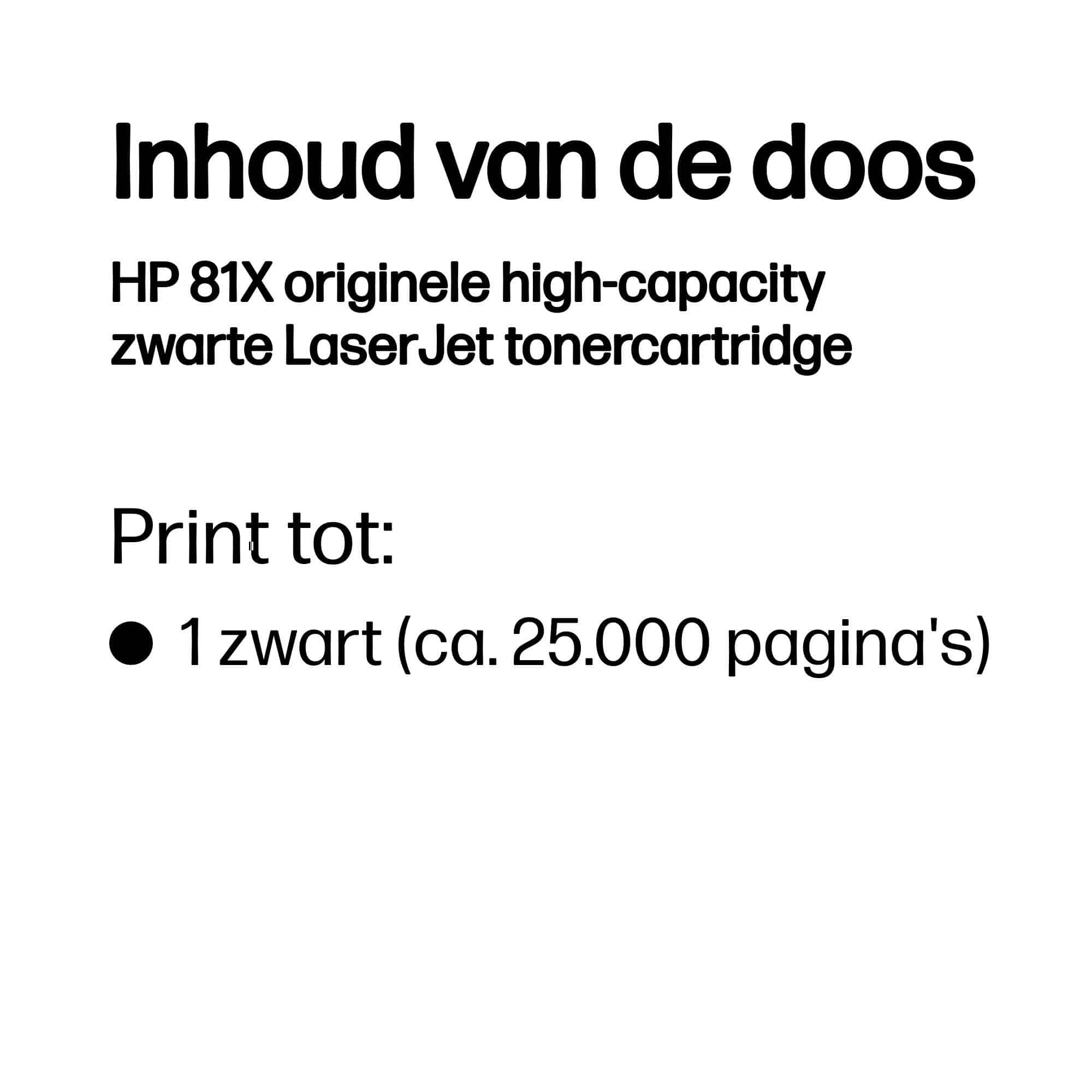 HP 81X originele high-capacity zwarte LaserJet tonercartridge - Afbeelding 2