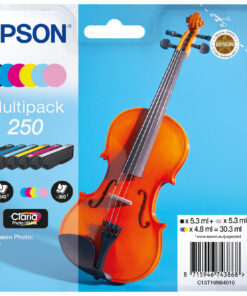 Epson 250 Violin Claria Photo HD inktcartridge 6 stuk(s) Origineel Zwart, Cyaan, Lichtyaan, Lichtmagenta, Magenta, Wit