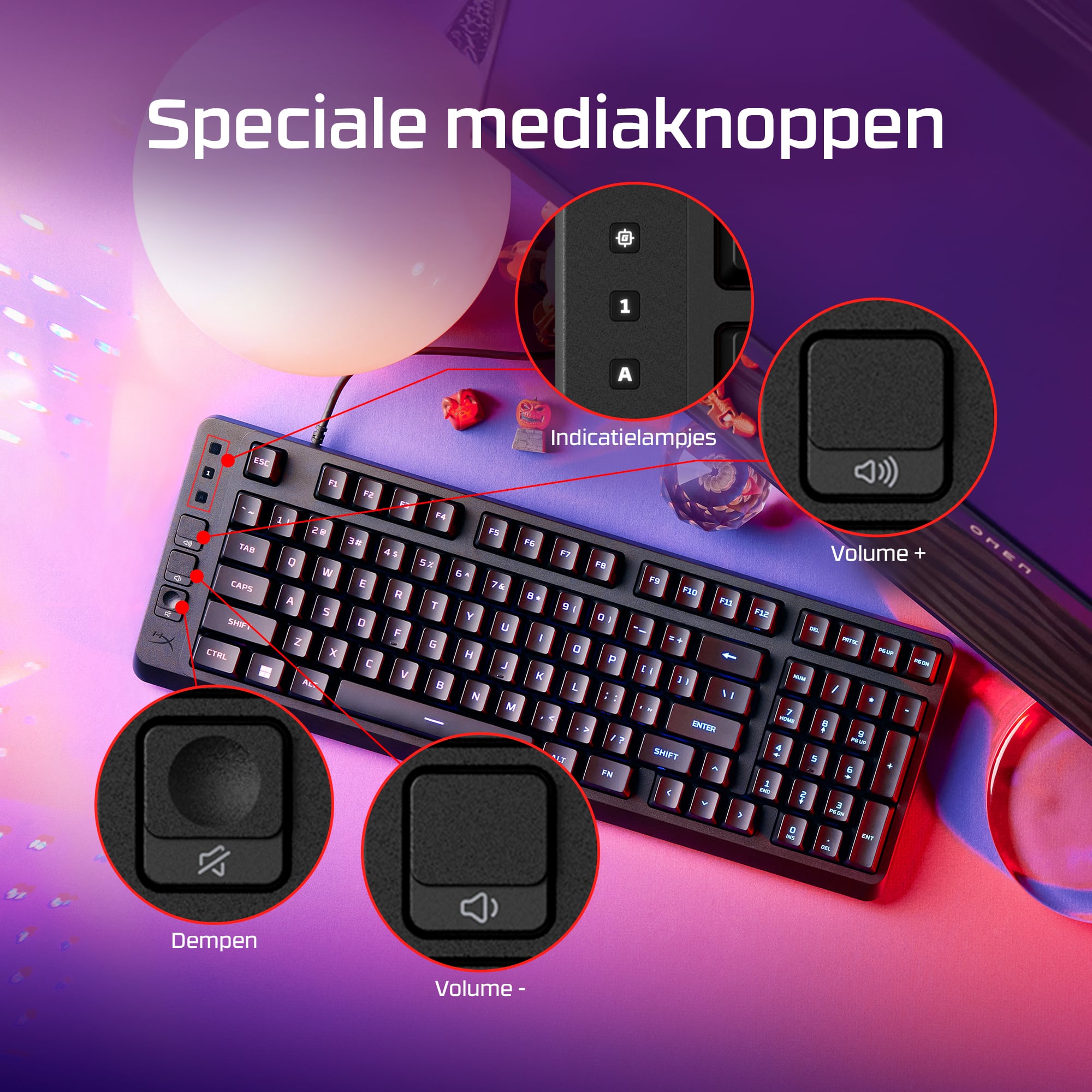HyperX Eve 1800 - gamingtoetsenbord
