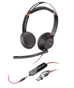 HP Poly Blackwire 5220 stereo USB-C-headset + 3,5 mm stekker + USB-C/A-adapter (bulk) - Afbeelding 5