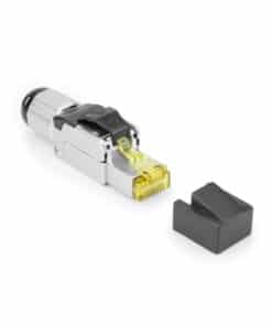 ACT Field termination plug RJ45 CAT6A shielded, toolless, 4PPoE 100W