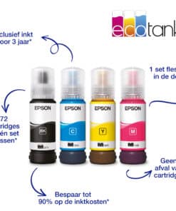 Epson EcoTank ET-2876 A4 multifunctionele Wi-Fi-printer met inkttank, inclusief tot 3 jaar inkt - Afbeelding 3
