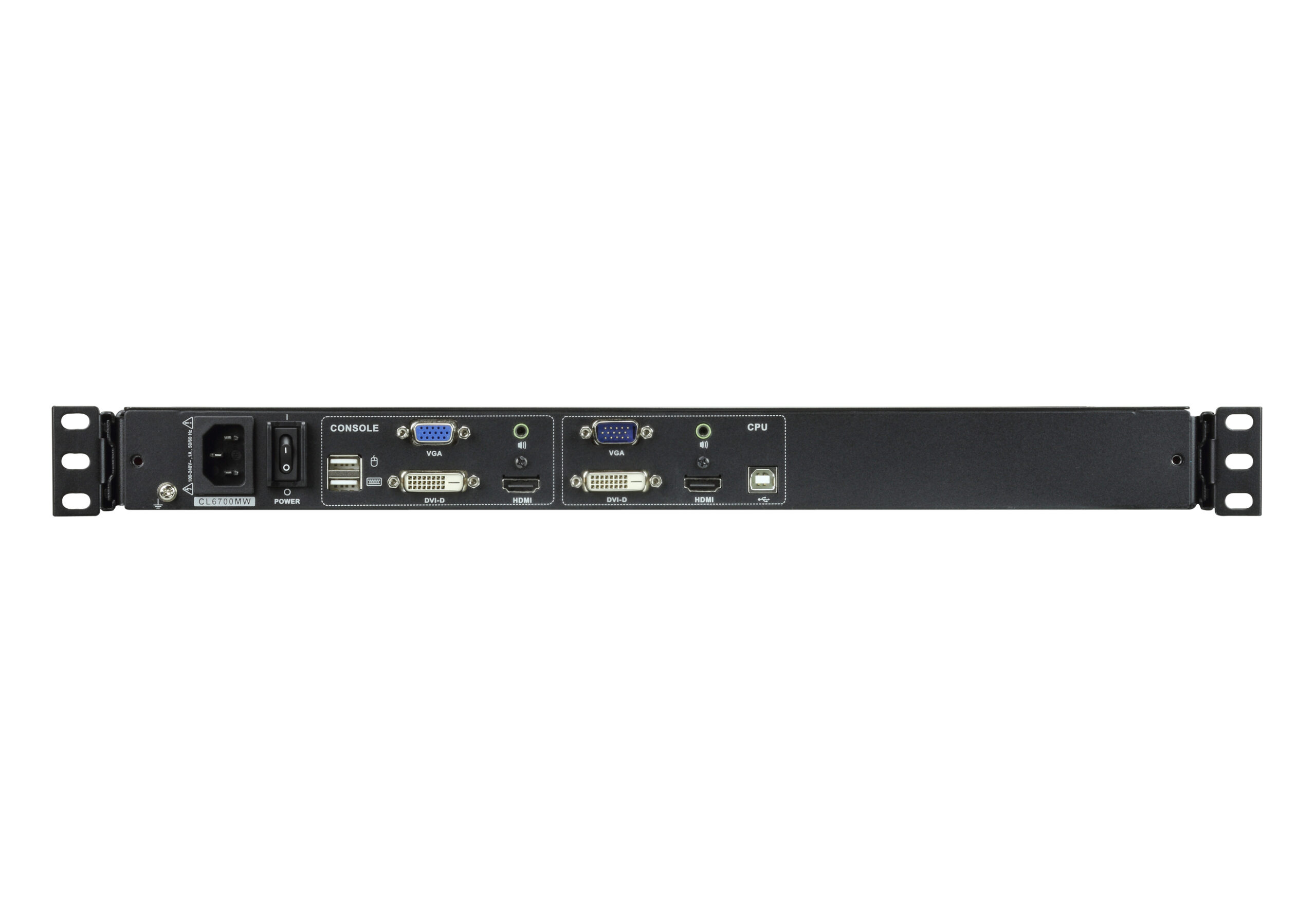 ATEN CL6700MW rack console 43,9 cm (17.3") 1920 x 1080 Pixels Metaal Zwart 1U - Afbeelding 3