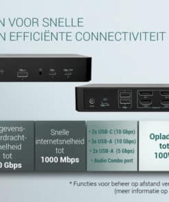 i-tec Universal Intelligent Dual Display Docking Station + Power Delivery 100W - Afbeelding 4