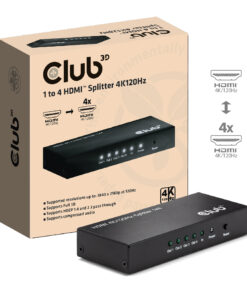 CLUB3D 1 to 4 HDMI™ Splitter 4K120Hz