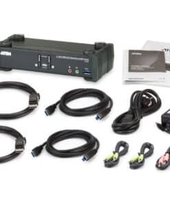 ATEN 2-poorts USB 3.0 4K DisplayPort KVMP-schakelaar (kabels meegeleverd) - Afbeelding 4