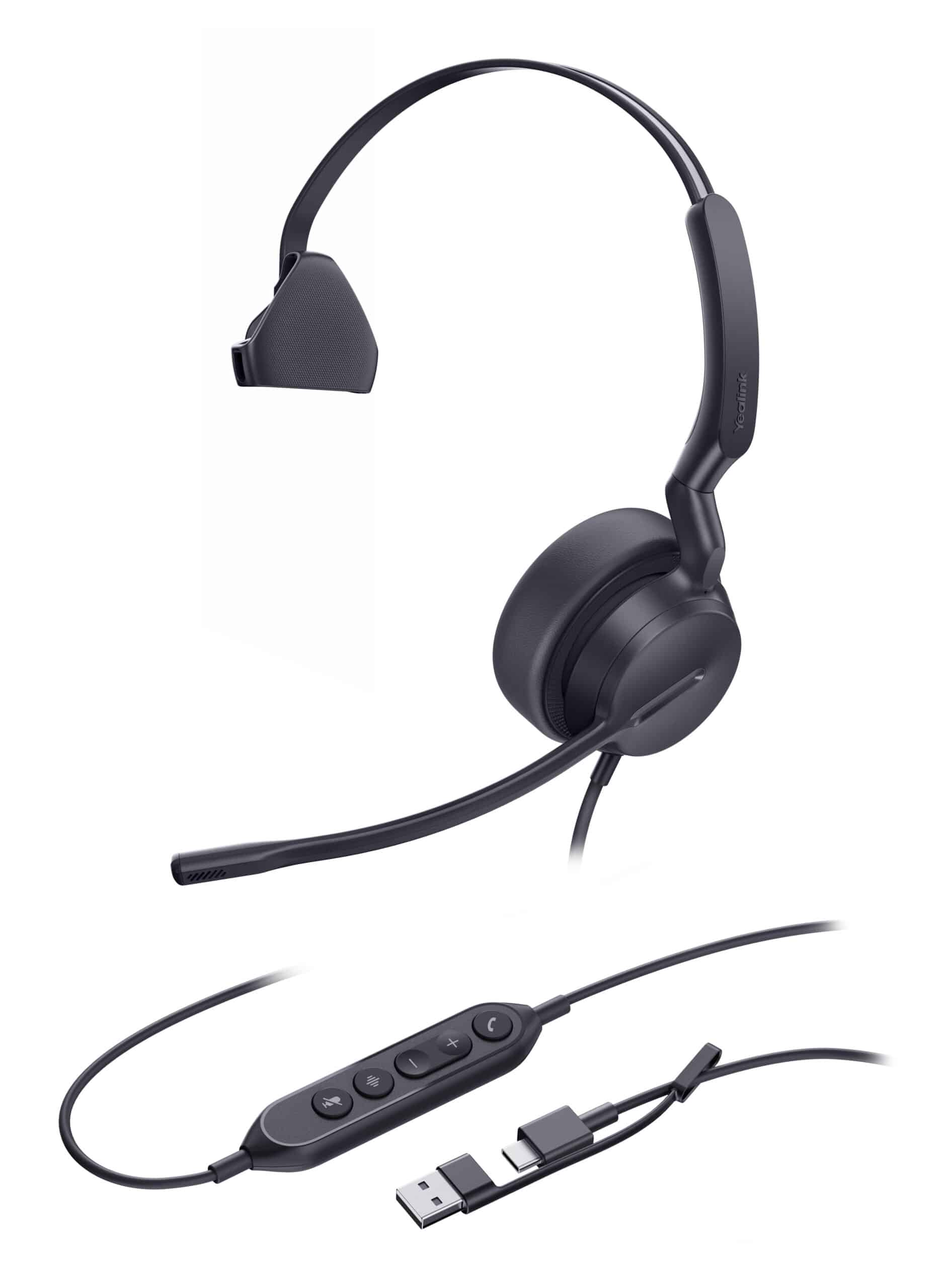 Yealink Mono UC-headset met USB-C/A-aansluiting