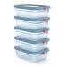 Tefal oneClick N1231210 vershoudbakje 5-delige set blauw (5x1,2L) - Afbeelding 3