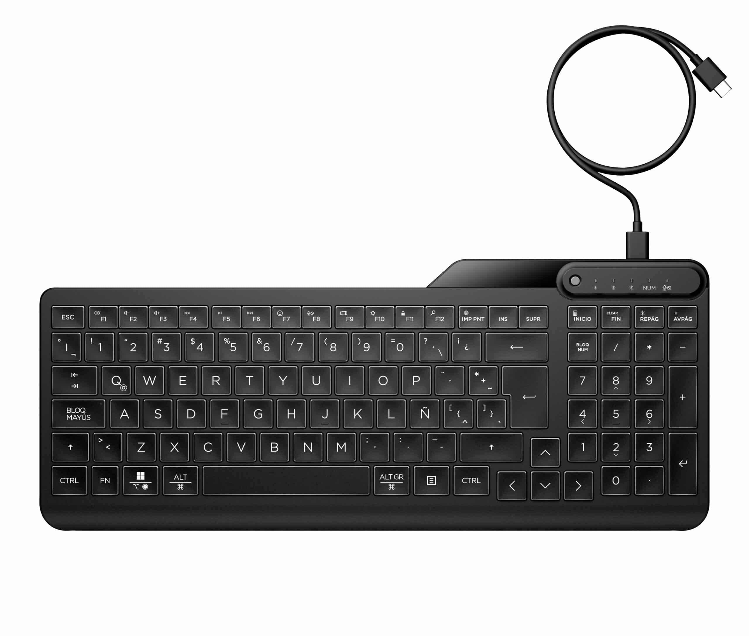HP 405 Multi-Device BL WD KBD AZERTY BE toetsenbord Kantoor USB Zwart