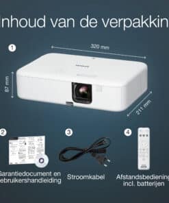 Epson CO-FH02 Smart Full HD-projector, 3000 lumen, scherm van maximaal 391 inch - Afbeelding 4