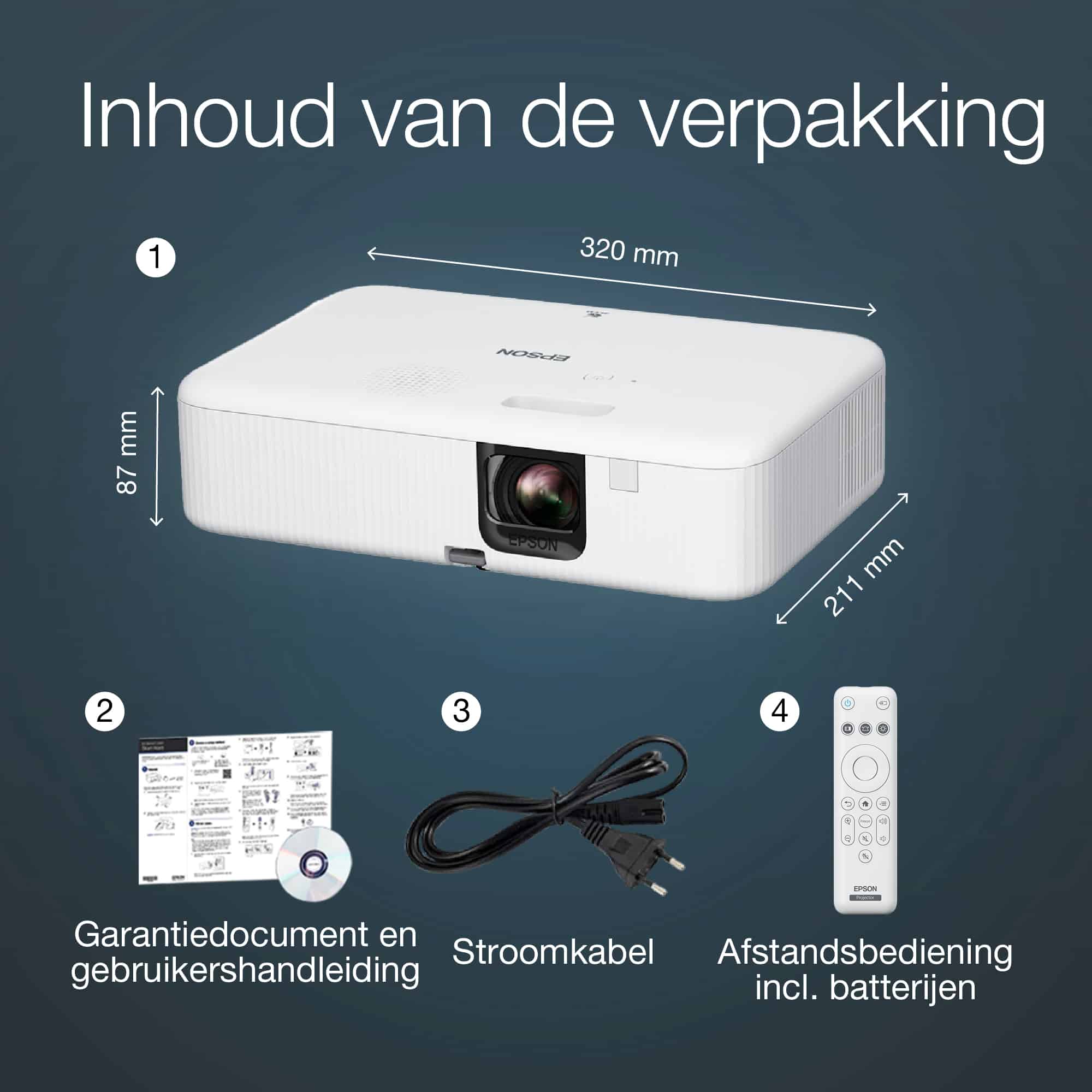 Epson CO-FH02 Smart Full HD-projector, 3000 lumen, scherm van maximaal 391 inch - Afbeelding 4