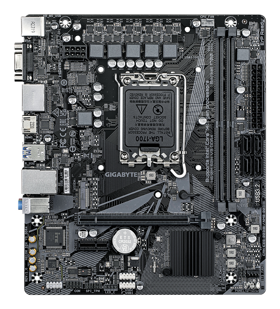 GIGABYTE H610M S2H V3 DDR4 moederbord Intel H610 Express LGA 1700 micro ATX - Afbeelding 2