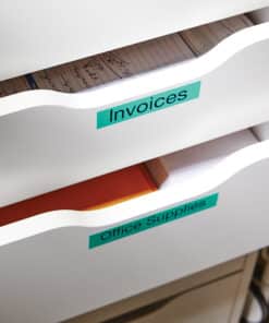 DYMO originele D1 labels | Zwarte Tekst op Groen Label | 19 mm x 7 m | zelfklevende etiketten voor de LabelManager labelprinter | gemaakt in Europa - Afbeelding 2