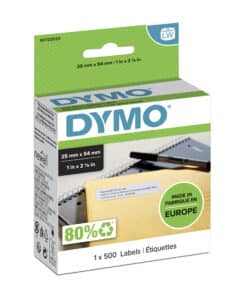 DYMO originele LabelWriter adreslabels voor retouren | 25 mm x 54 mm | 500 zelfklevende etiketten| Geschikt voor de LabelWriter labelprinters | Gemaakt in Europa
