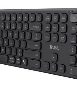 Trust Vaiya Draadloos Toetsenbord - Multi-device toetsenbord – Belgische AZERTY-indeling – USB en Bluetooth – Zwart