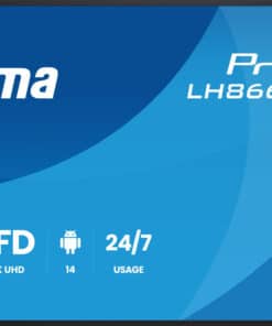 iiyama LH8664UHS-B3AG beeldkrant Digitale signage flatscreen 2,17 m (85.6") Wifi 500 cd/m² 4K Ultra HD Zwart Type processor Android 24/7 - Afbeelding 2