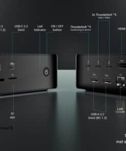i-tec Thunderbolt5 Quattro Display Docking Station, 5x USB, 2.5 GLAN + Power Delivery 140W