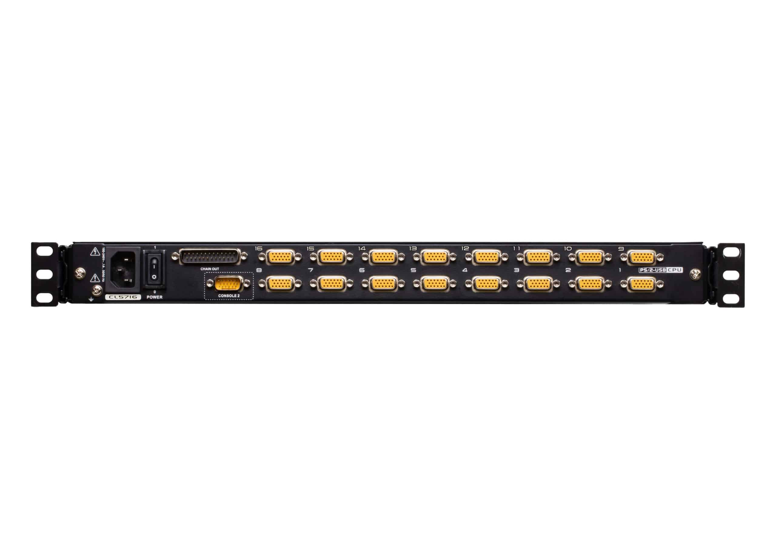 ATEN CL5716MW rack console 43,9 cm (17.3") 1920 x 1080 Pixels Metaal, Kunststof Zwart 1U - Afbeelding 5