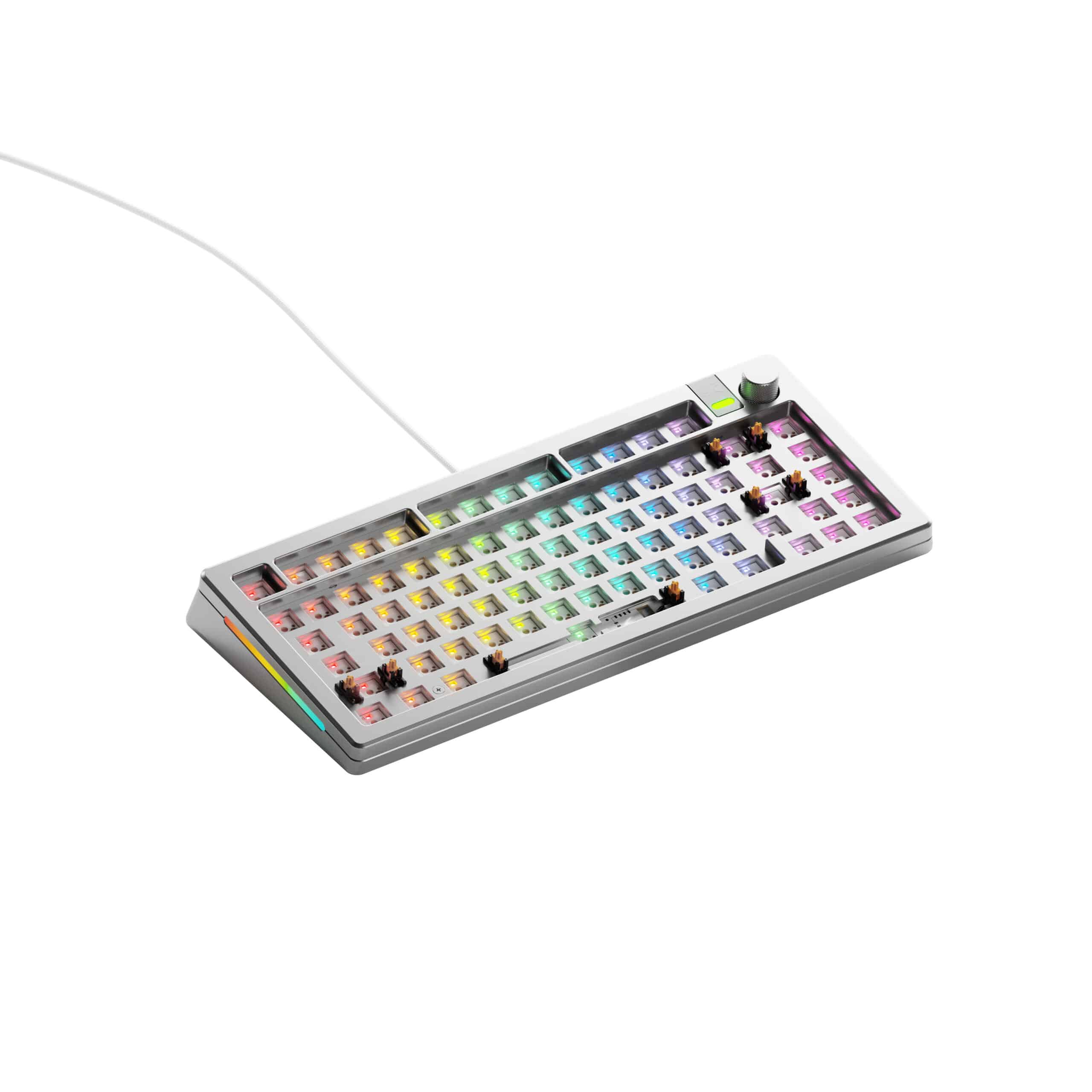 Glorious Gaming GMMK 3 PRO 75% Barebones toetsenbord Thuis USB Nee Zilver