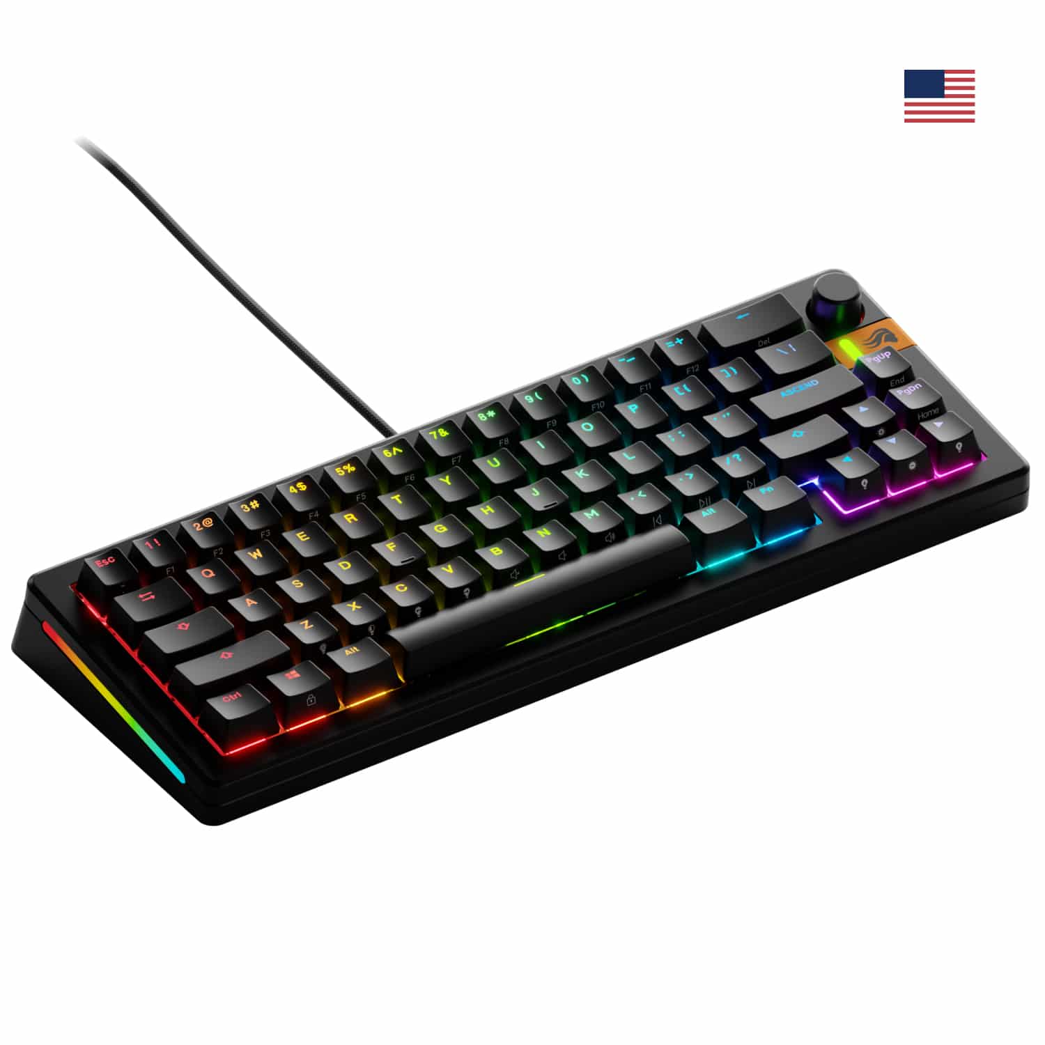 Glorious Gaming GMMK 3 HE 65% Prebuilt toetsenbord Gamen USB QWERTY Amerikaans Engels Zwart