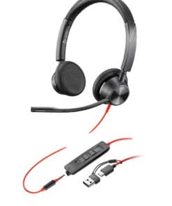 HP Poly Blackwire 3325 Stereo Microsoft Teams Certified USB-C Headset + 3,5 mm plug + USB-C/A adapter - Afbeelding 5