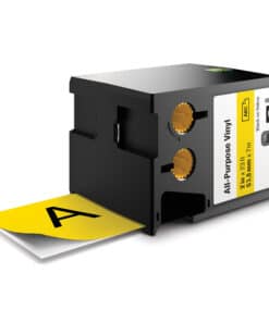 DYMO XTL multifunctionele labels van vinyl | 54 mm x 7 m | zwart op geel