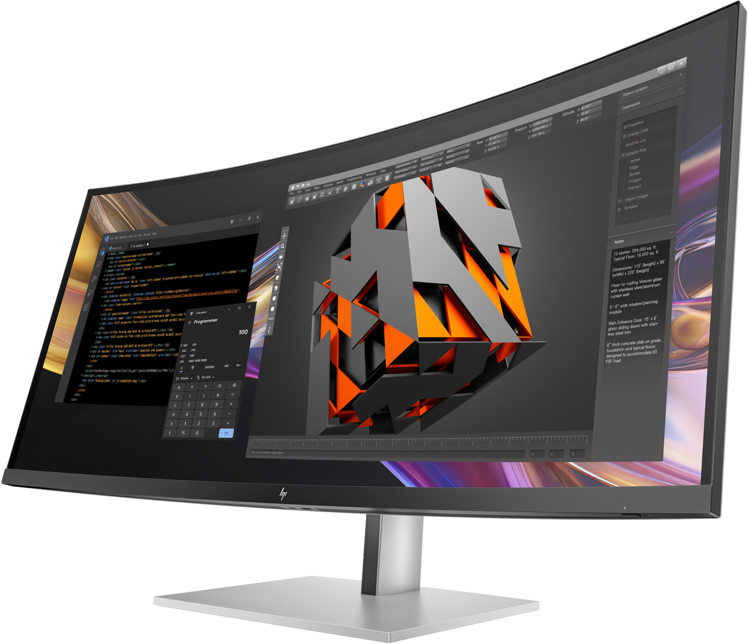 HP Serie 7 Pro 37,5 inch WQHD+ Thunderbolt 4 monitor - 738pu - Afbeelding 7