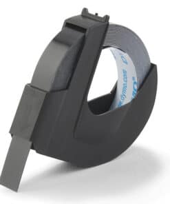 DYMO originele labeltape met reliëf | rollen van 9 mm x 3 m | Wit op zwart | Zelfklevend | Voor labelmakers voor reliëfdruk | 1 stuk