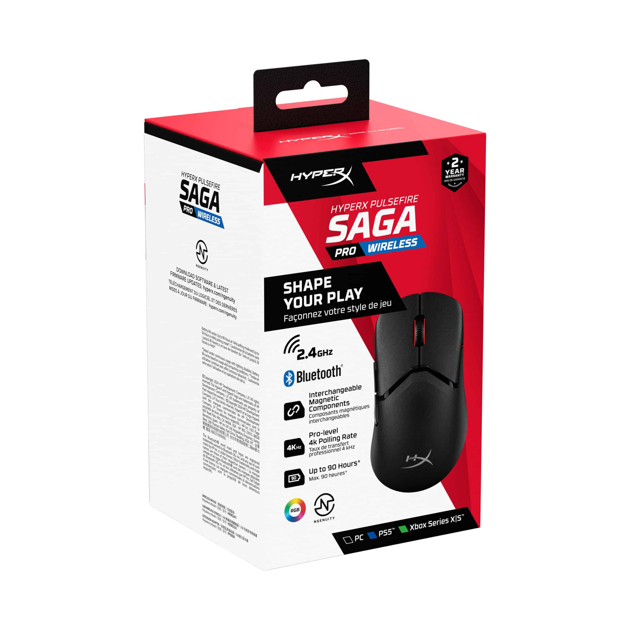 HyperX Pulsefire Saga Pro draadloze gaming muis (zwart) - Afbeelding 2