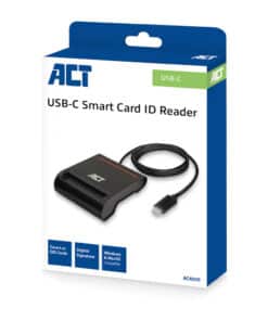 ACT Externe USB-C Smartcard eID Kaartlezer, zwart - Afbeelding 4