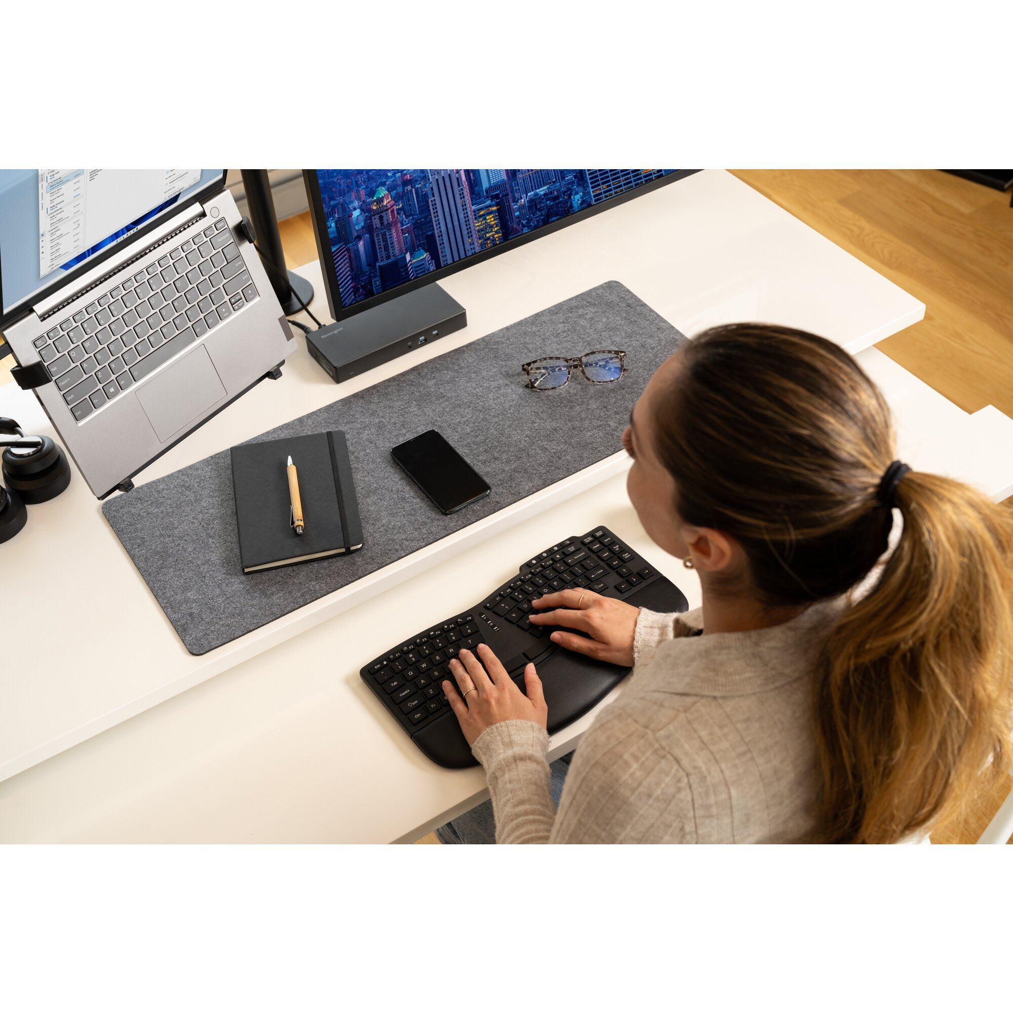 Kensington Pro Fit Ergo KB675 EQ TKL toetsenbord Bluetooth Zwart - Afbeelding 3