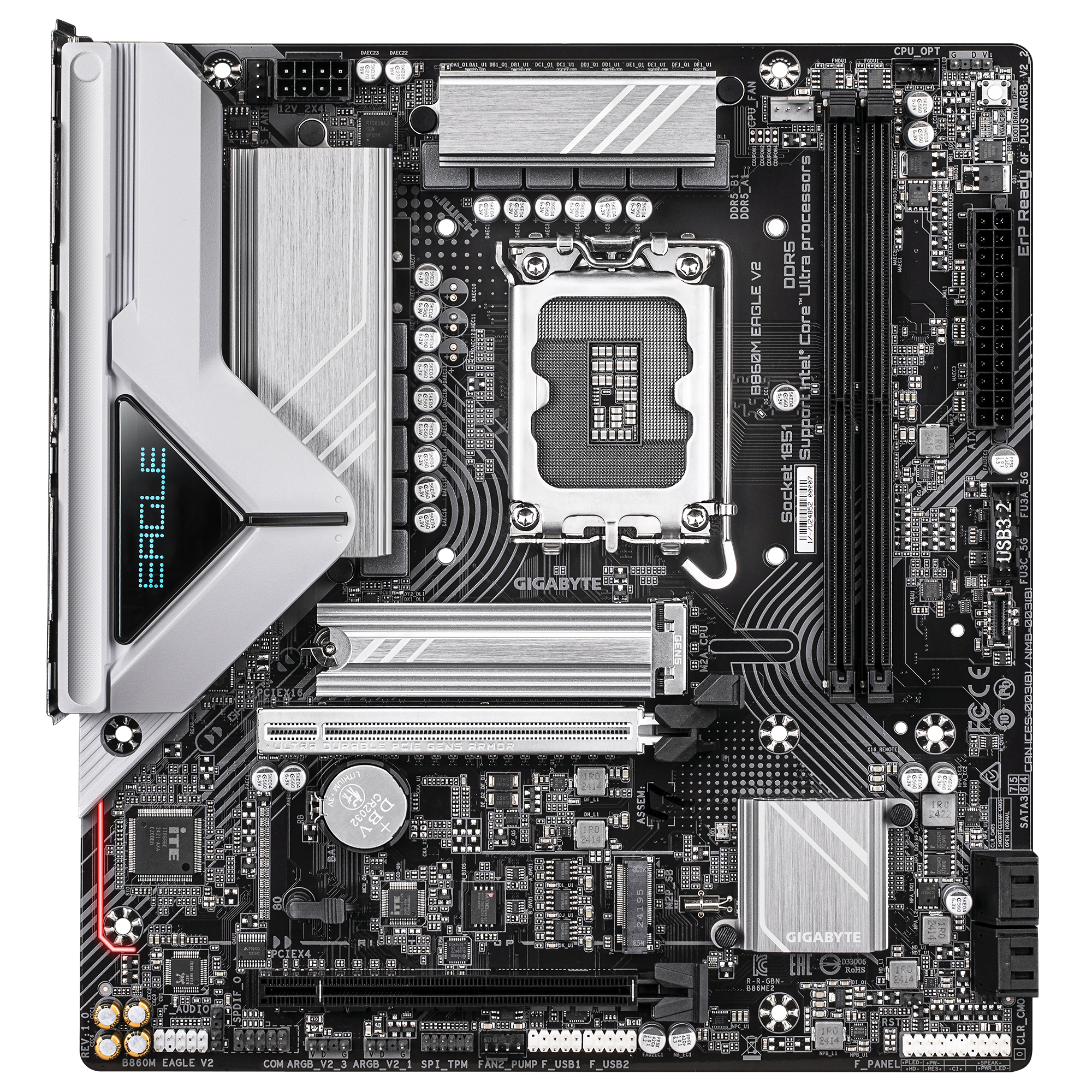 GIGABYTE B860M EAGLE V2 moederbord Intel B860 LGA 1851 (Socket V1) micro ATX - Afbeelding 2