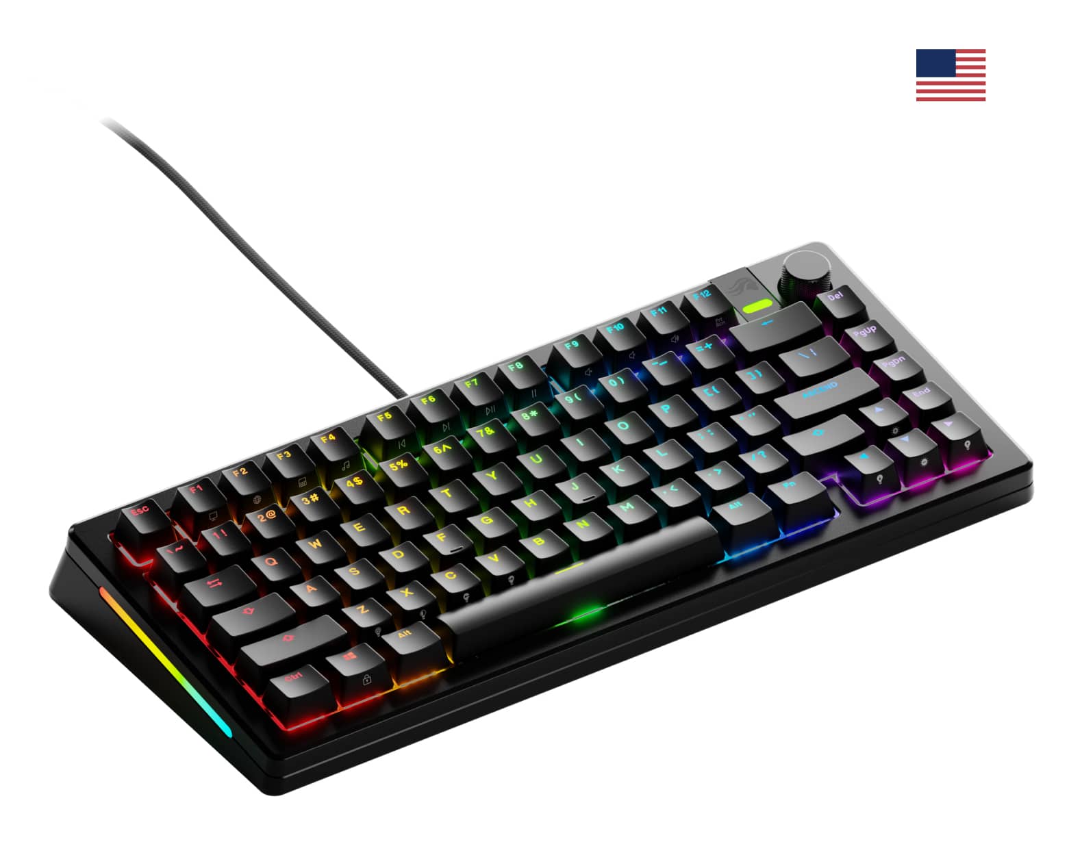 Glorious Gaming GMMK 3 PRO 75% Prebuilt toetsenbord Gamen USB QWERTY Amerikaans Engels Zwart