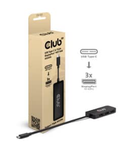 CLUB3D USB-C to Triple DisplayPort MST Hub 4K60Hz