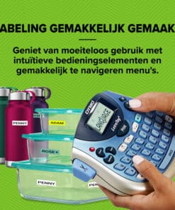 DYMO LetraTag LT-100T-labelmaker | Draagbare labelprinter met AZERTY-toetsenbord | Zilver | Ideaal voor op kantoor of thuis - Afbeelding 5
