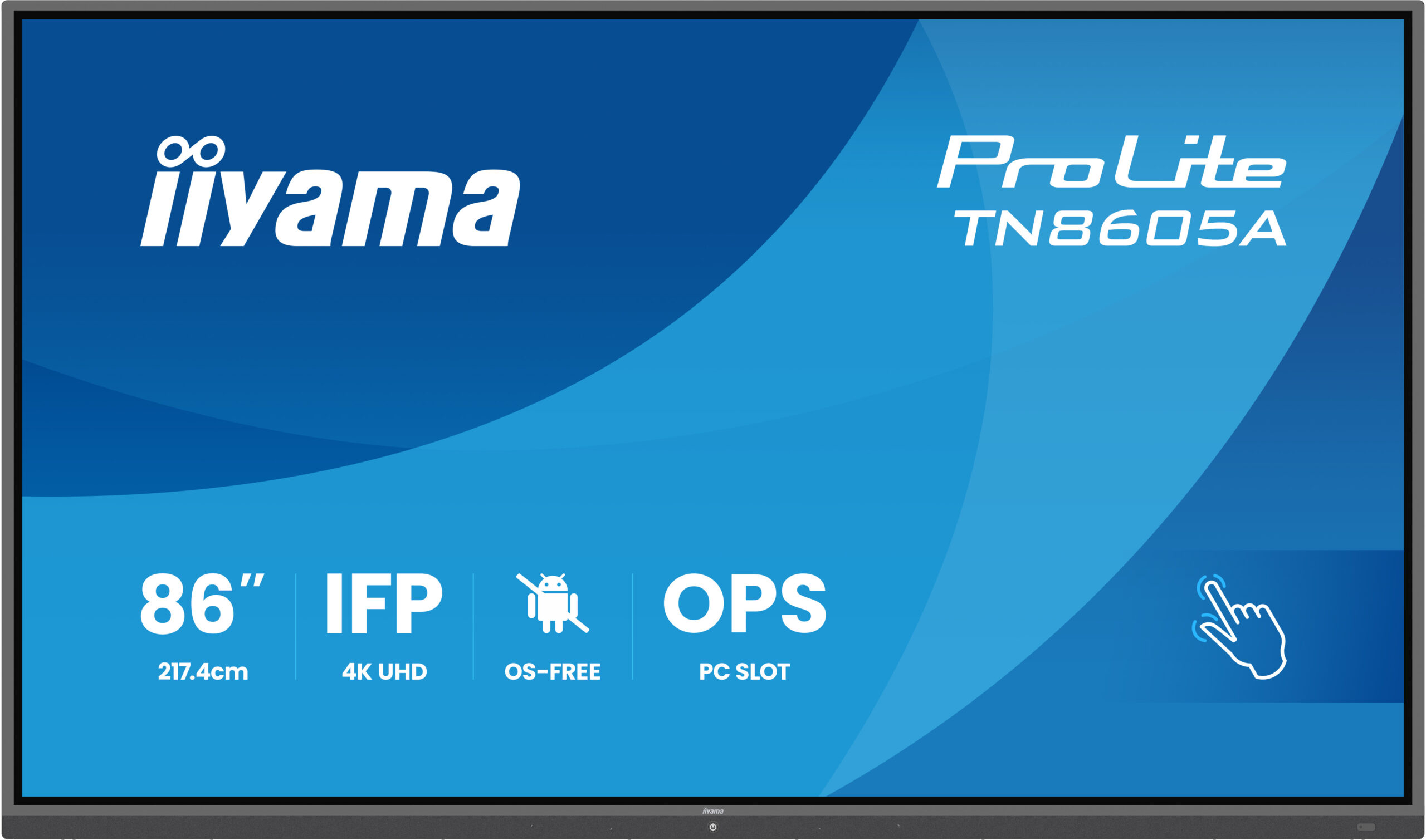 iiyama TN8605A-B1AG beeldkrant Interactief flatscreen 2,17 m (85.6") 500 cd/m² 4K Ultra HD Zwart Touchscreen - Afbeelding 2