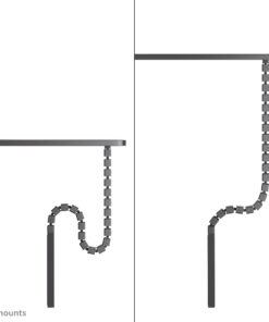 Neomounts ADS06-133BL Cable spine universal cable guide, screw-mounted, Desk, Plastic, Black