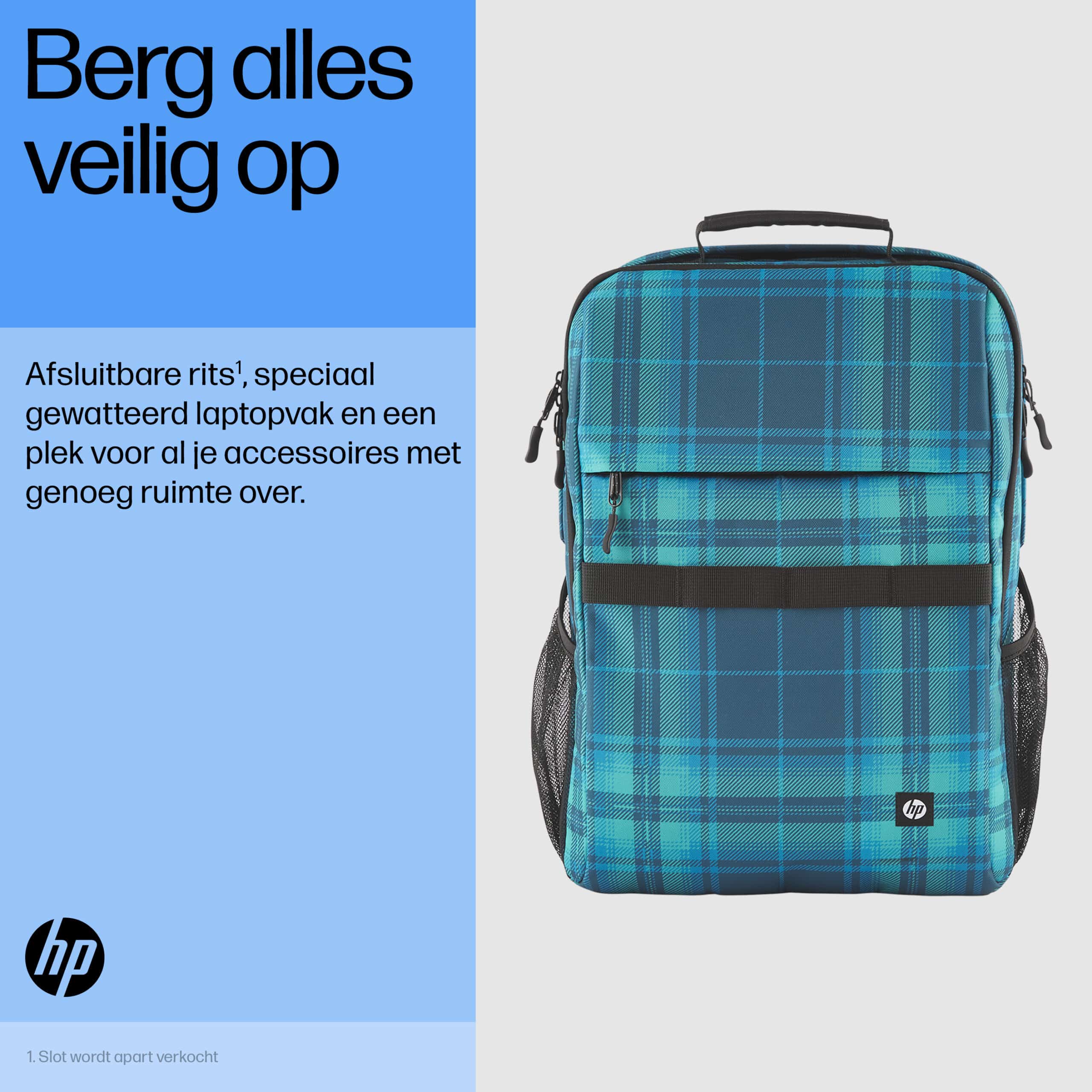 HP Campus XL Backpack, ruitmotief - Afbeelding 3