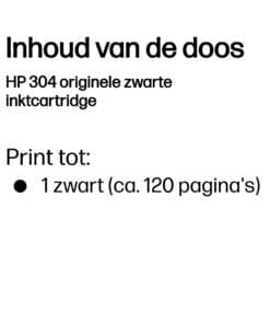 HP 304 originele zwarte inktcartridge - Afbeelding 2