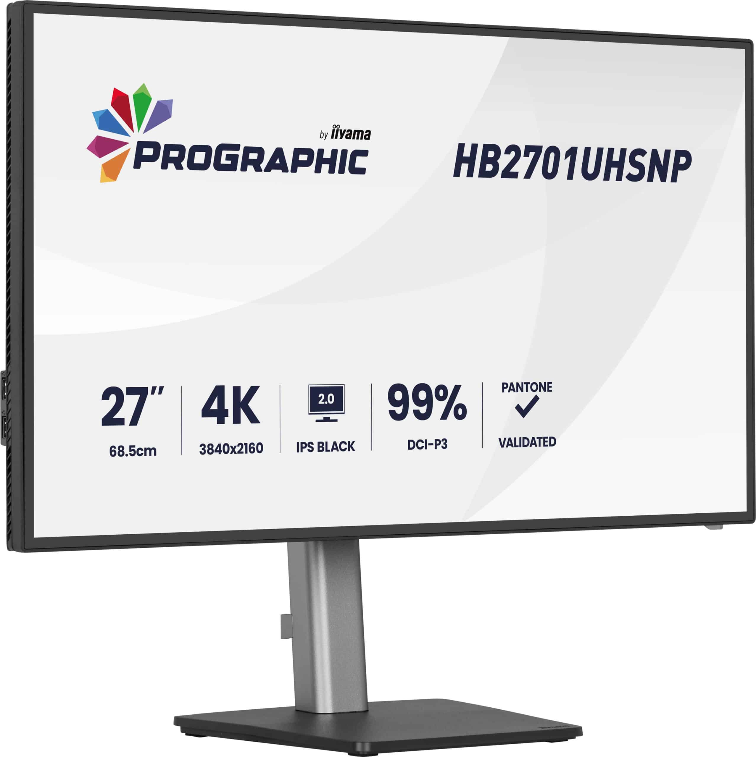 iiyama PROGRAPHIC HB2701UHSNP-B1 computer monitor 68,6 cm (27") 3840 x 2160 Pixels 4K Ultra HD LCD Zwart - Afbeelding 2