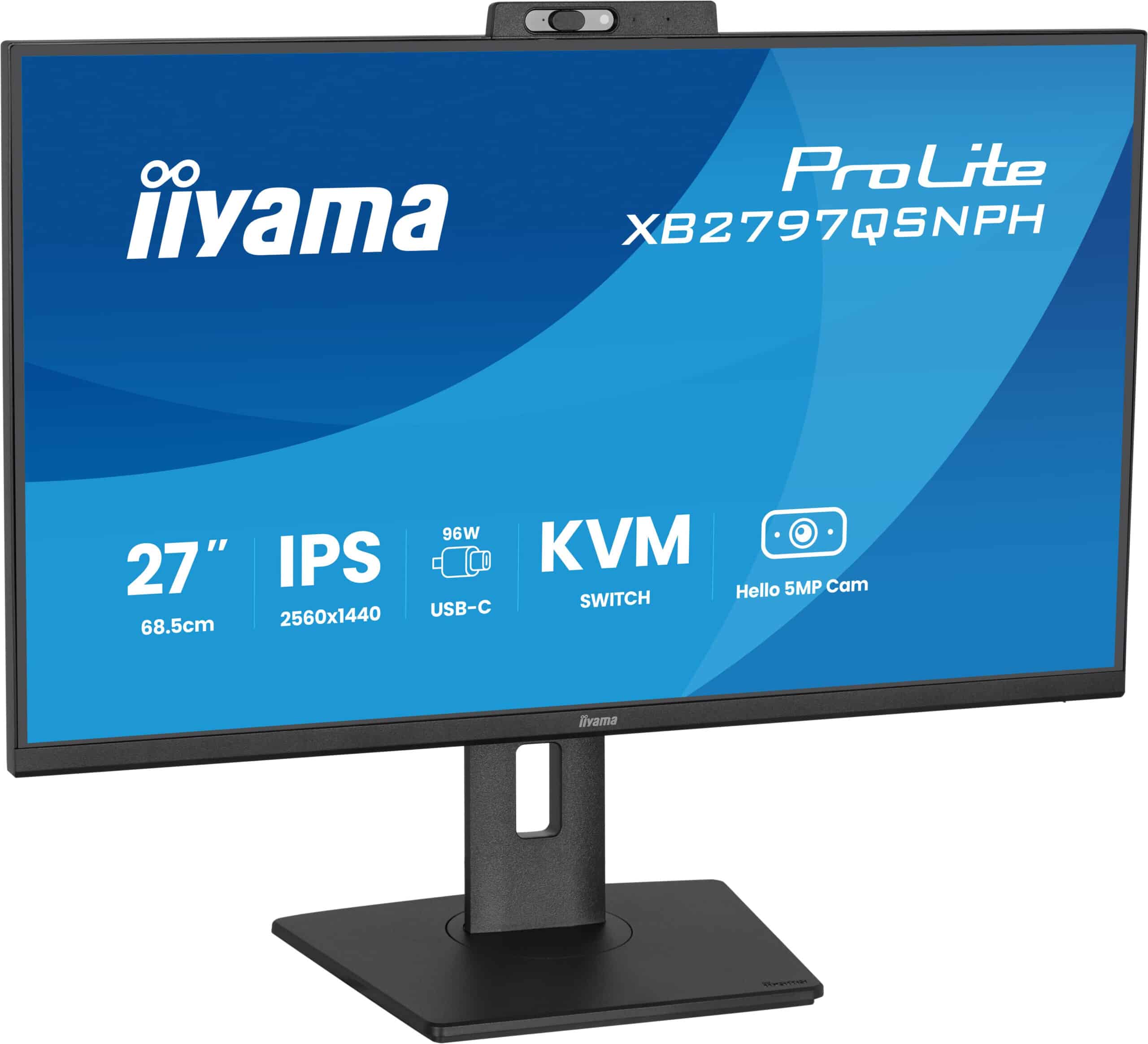 iiyama ProLite XB2797QSNPH-B1 27IN IPS LCD 4MS 2560X1440 350CD/M2 HDMI/DP/USB 2 computer monitor 68,6 cm (27") 2560 x 1440 Pixels Quad HD Zwart - Afbeelding 6