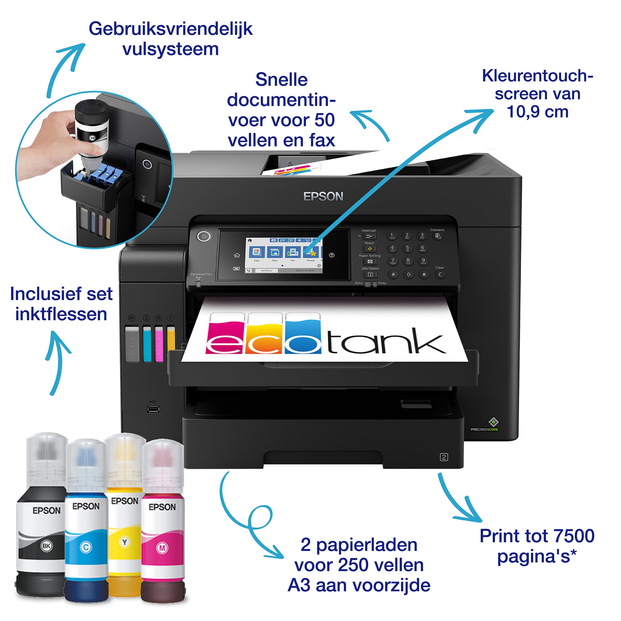 Epson EcoTank ET-16605 Inkjet A3 4800 x 2400 DPI 32 ppm Wifi - Afbeelding 2
