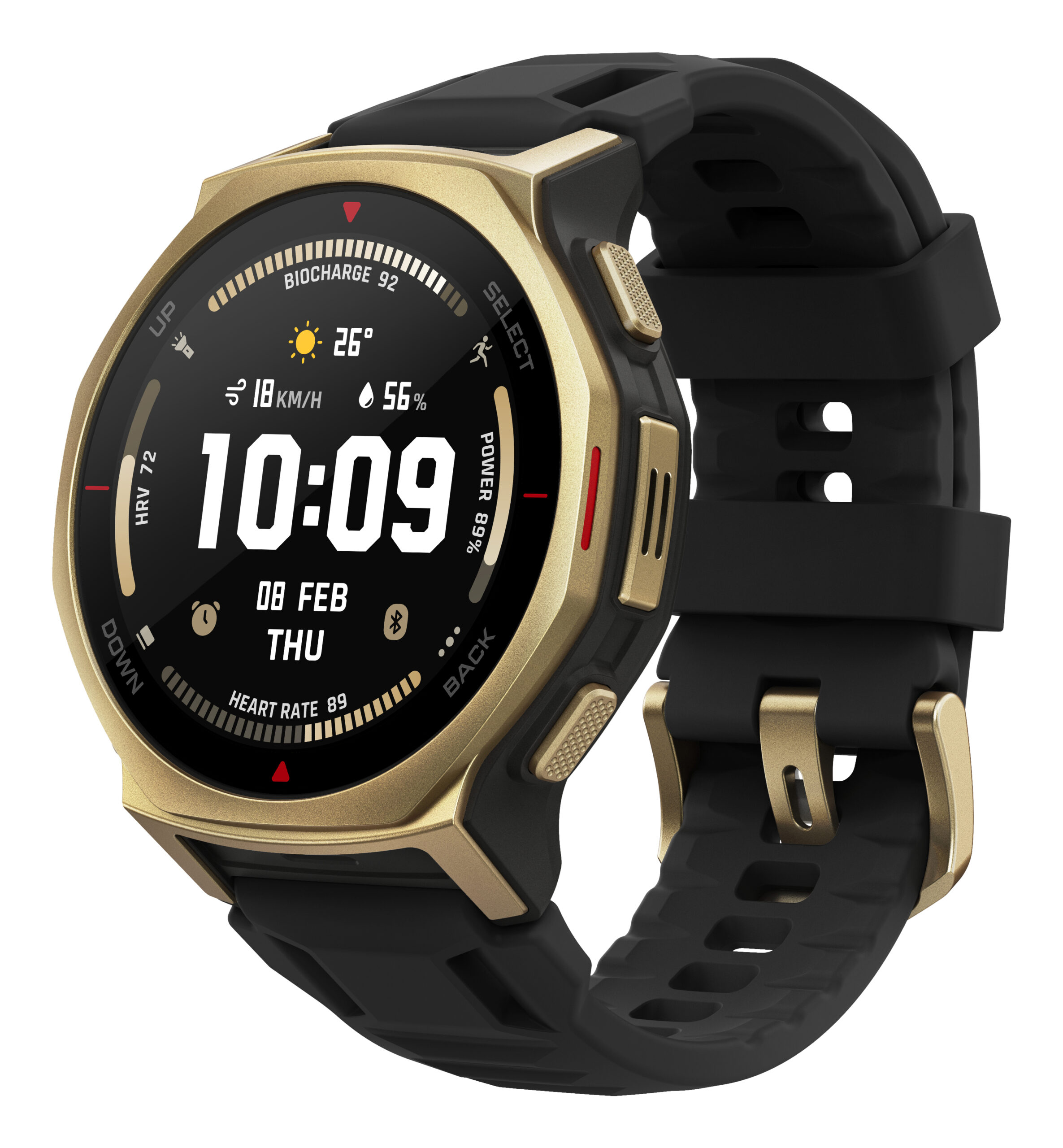 Amazfit T-rex 3 Pro 3,35 cm (1.32") AMOLED 44 mm Digitaal 466 x 466 Pixels Touchscreen Goud Wifi GPS - Afbeelding 2