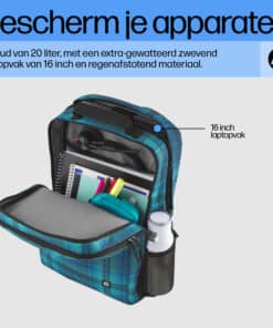 HP Campus XL Backpack, ruitmotief - Afbeelding 4