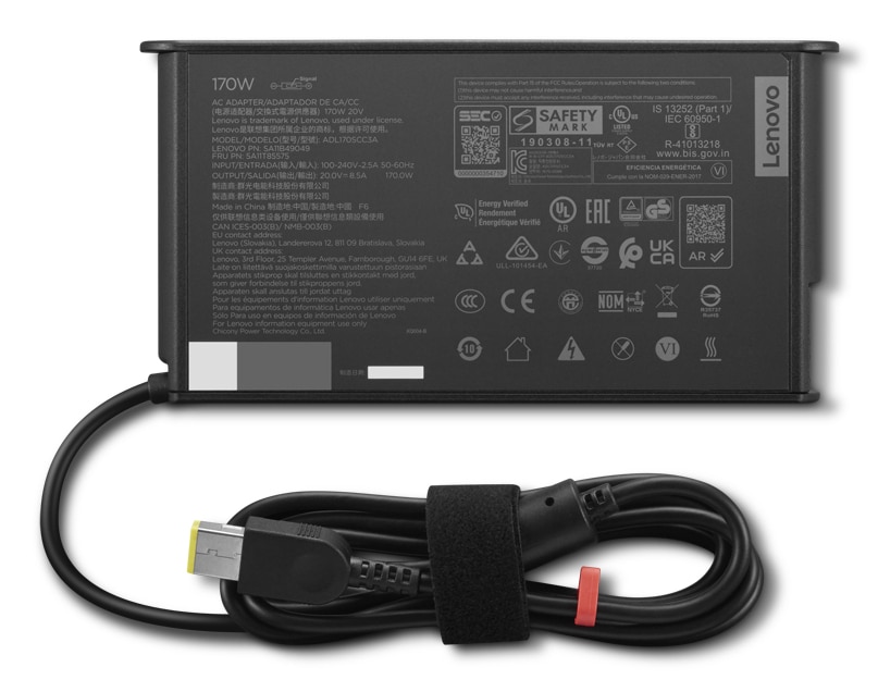 Lenovo 4X21U26039 netvoeding & inverter Buiten 170 W Zwart - Afbeelding 2