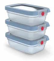 Tefal oneClick N1230510 vershoudbakje 3-delige set blauw (3x0,5L) - Afbeelding 2