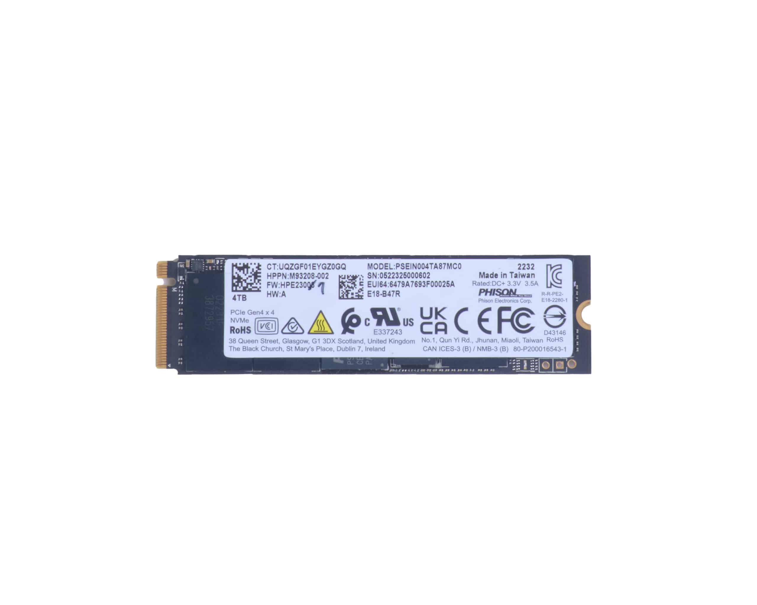 HP 4 TB PCIe-4x4 SSD
