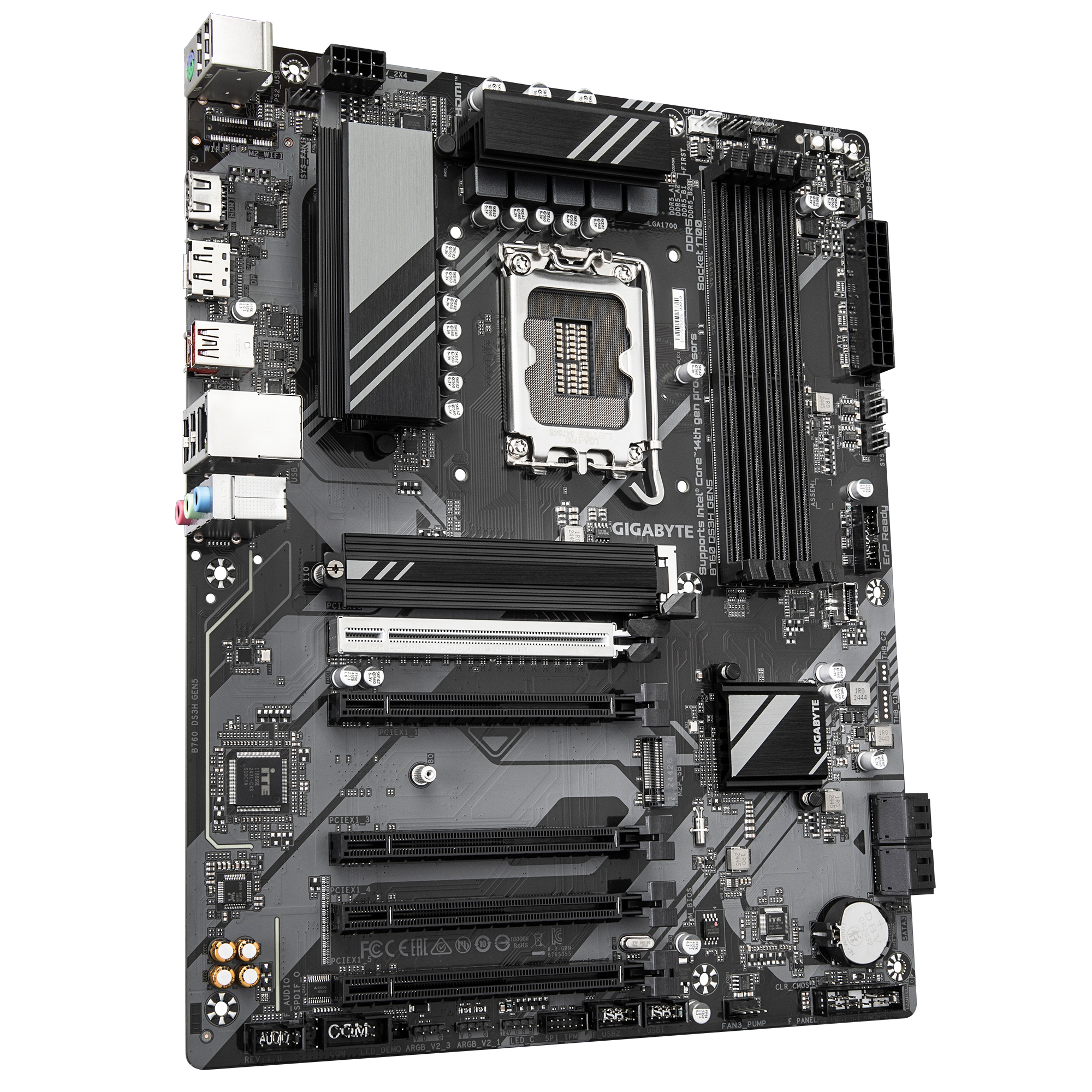 GIGABYTE B760 DS3H GEN5 moederbord Intel B760 Express LGA 1700 ATX - Afbeelding 3