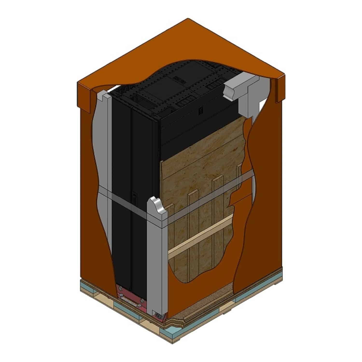 APC NetShelter SX 42U 600mm(b) x 1070mm(d) 19" IT rack, behuizing met zijpanelen, zwart, Shock Packaging - Afbeelding 3
